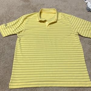Callaway yellow stripped polo